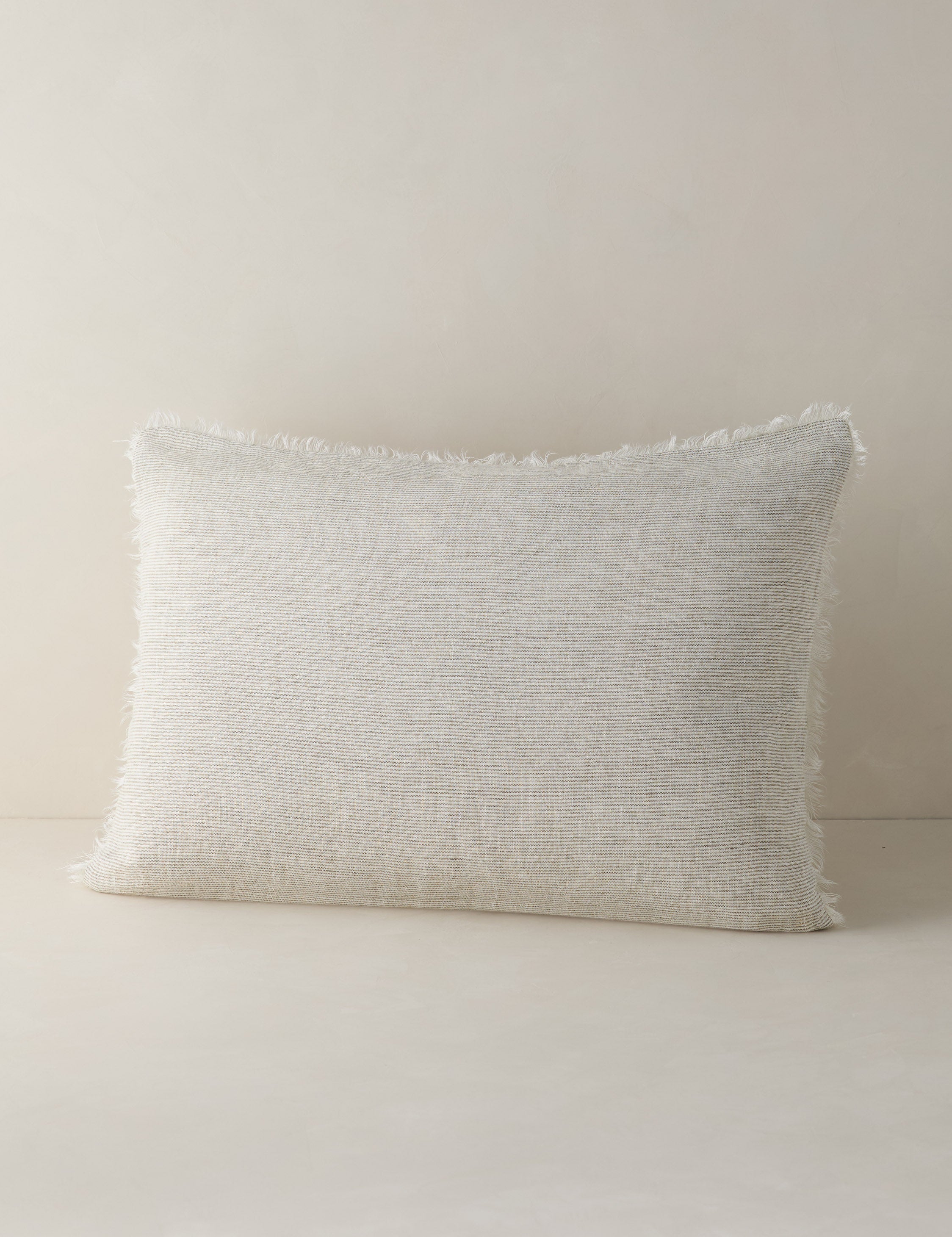 Luna Linen Sham | Heathered Texture, Shell Button Closures