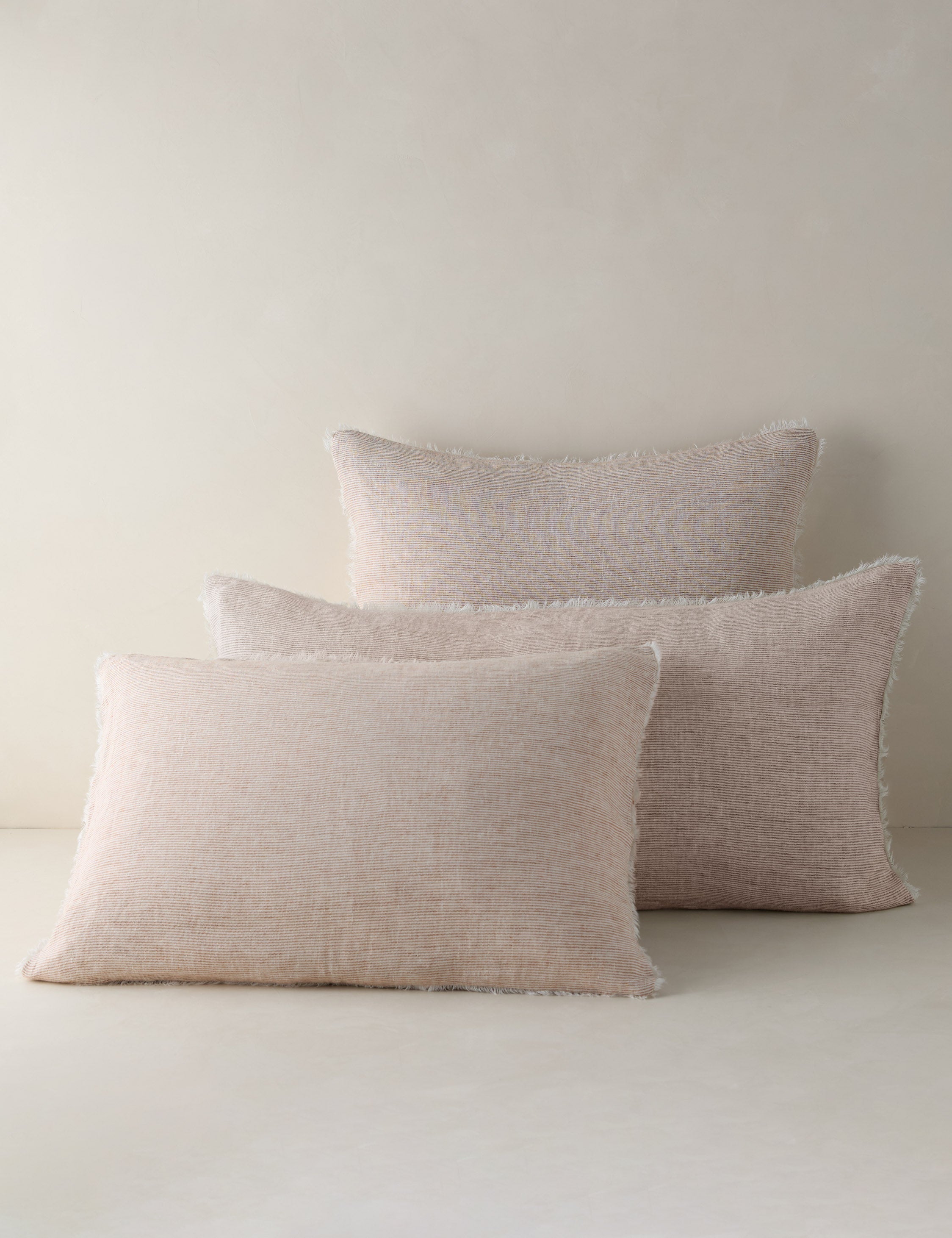 Luna Linen Sham | Heathered Texture, Shell Button Closures