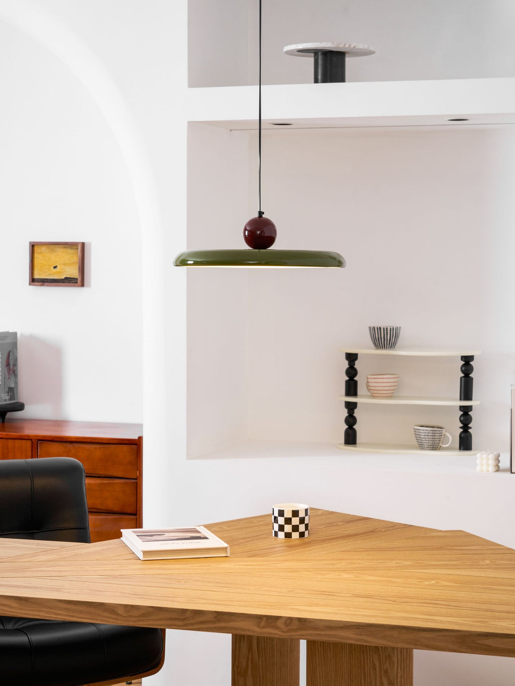 Modern Disc LED Plug-in Pendant Light 1-Light