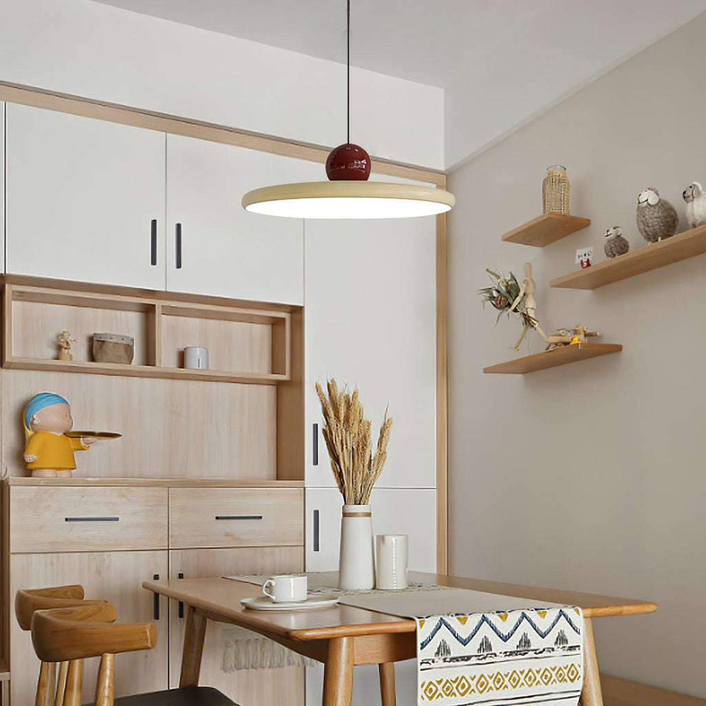 Modern Disc LED Plug-in Pendant Light 1-Light