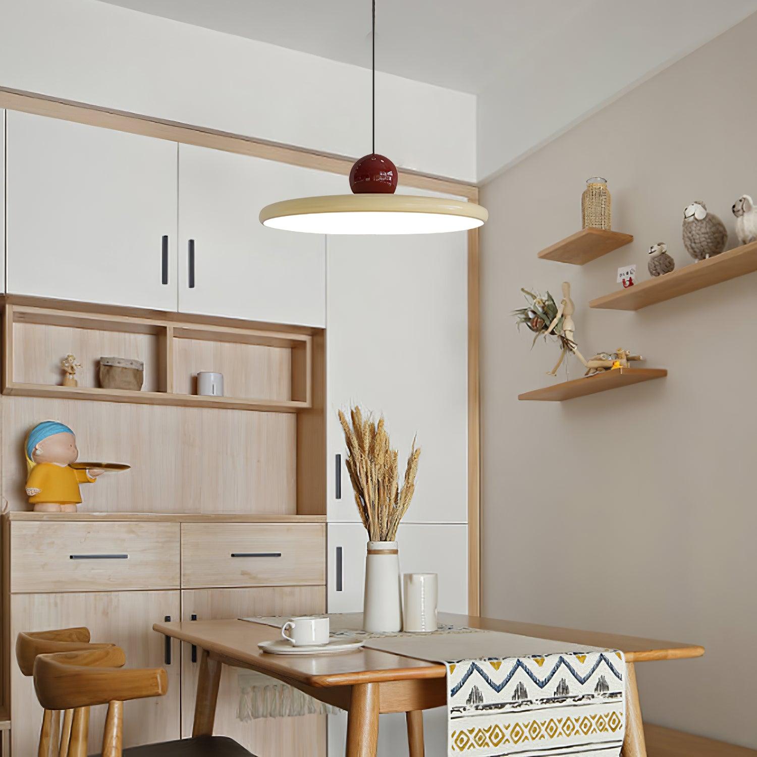 Modern Disc LED Plug-in Pendant Light 1-Light