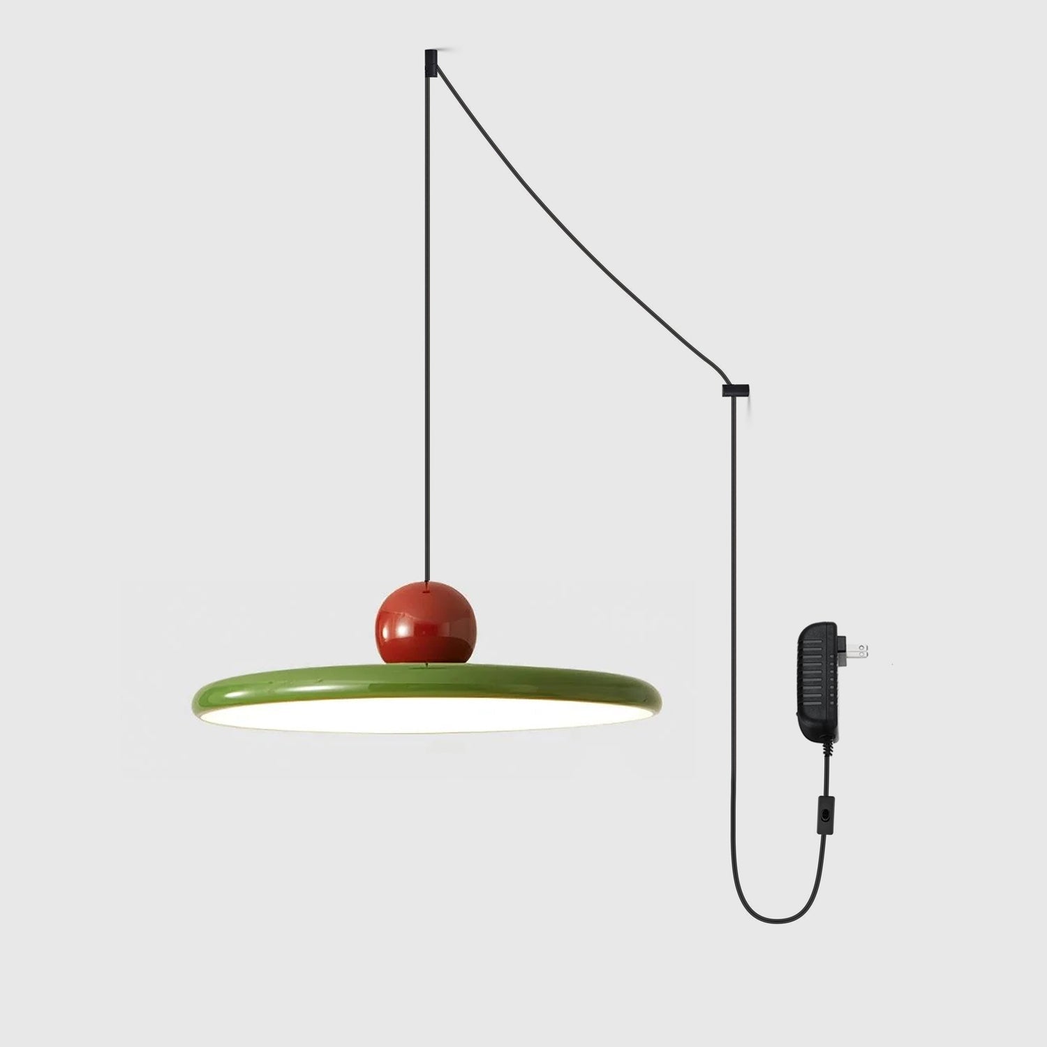Modern Disc LED Plug-in Pendant Light 1-Light