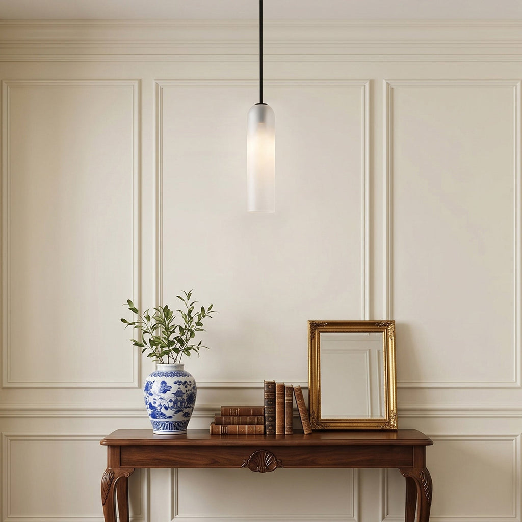 Mouth-Blown Long Tube Glass Pendant Light
