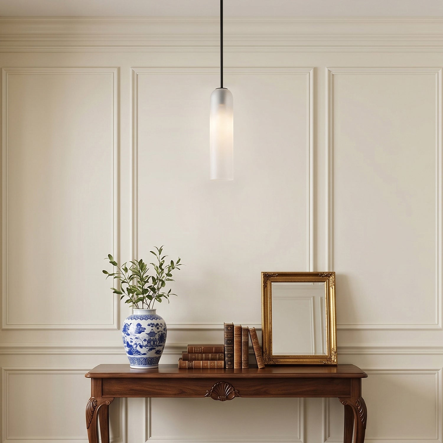 Mouth-Blown Long Tube Glass Pendant Light