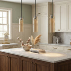 Mouth-Blown Long Tube Glass Pendant Light