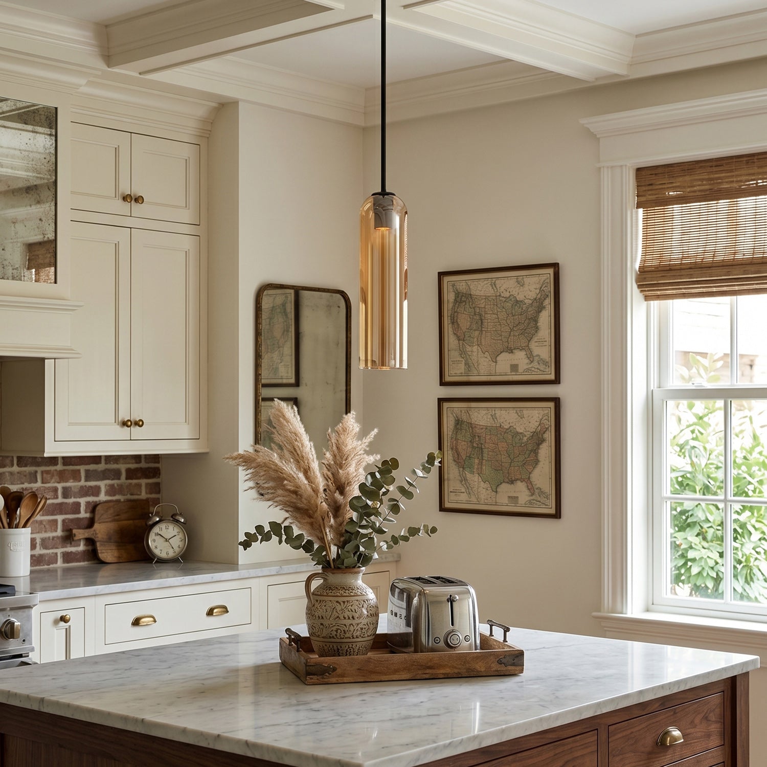 Mouth-Blown Long Tube Glass Pendant Light
