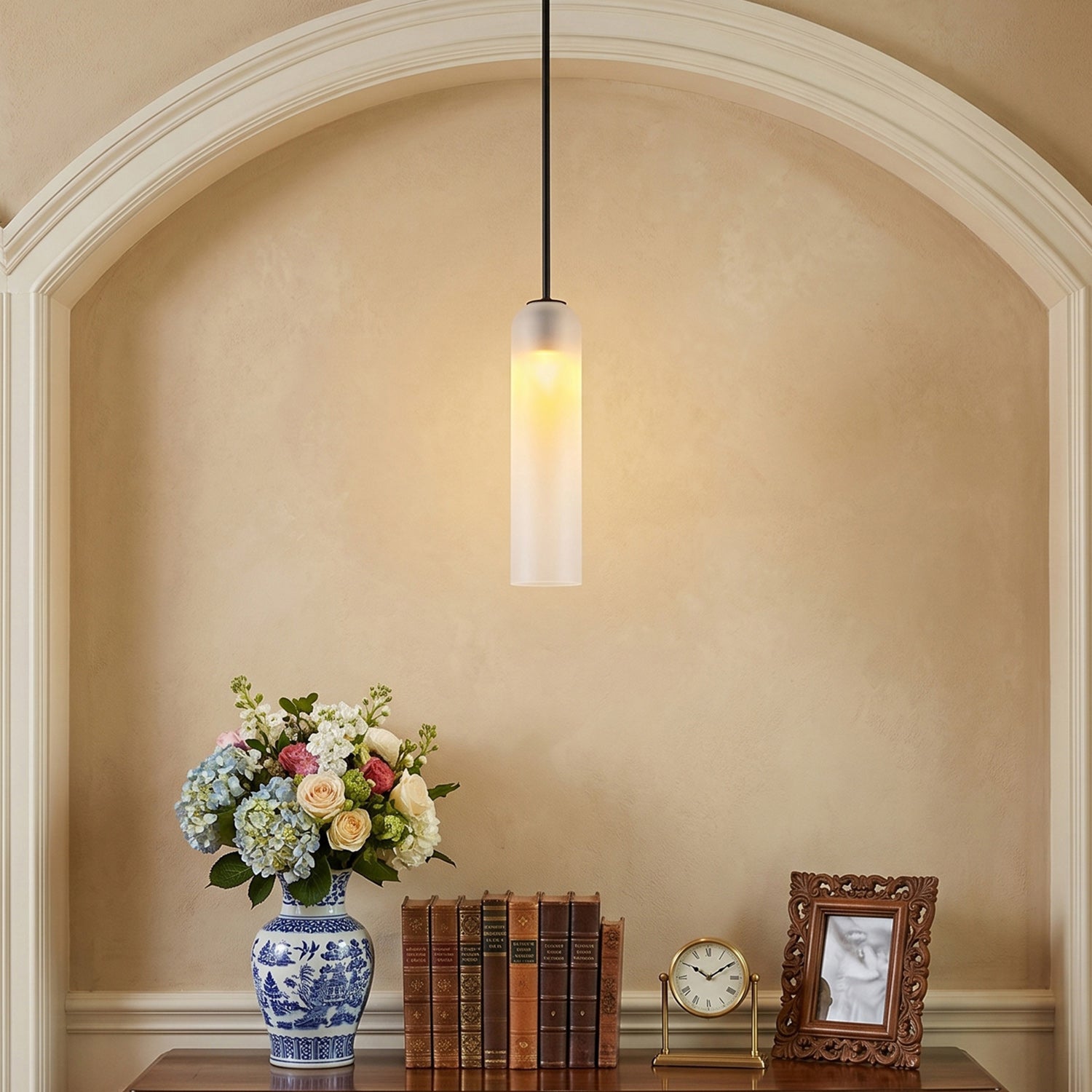 Mouth-Blown Long Tube Glass Pendant Light