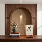 Mouth-Blown Long Tube Glass Pendant Light