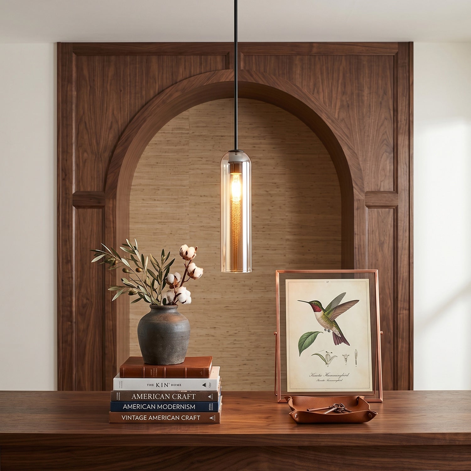 Mouth-Blown Long Tube Glass Pendant Light