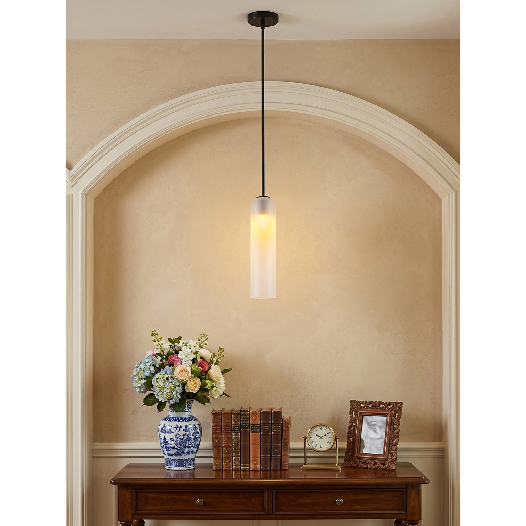 Mouth-Blown Long Tube Glass Pendant Light