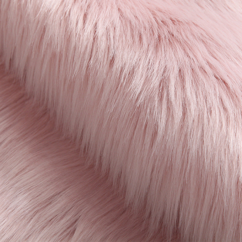 Round Plush Carpet Soft Polyester Fiber Nordic Style Machine Washable