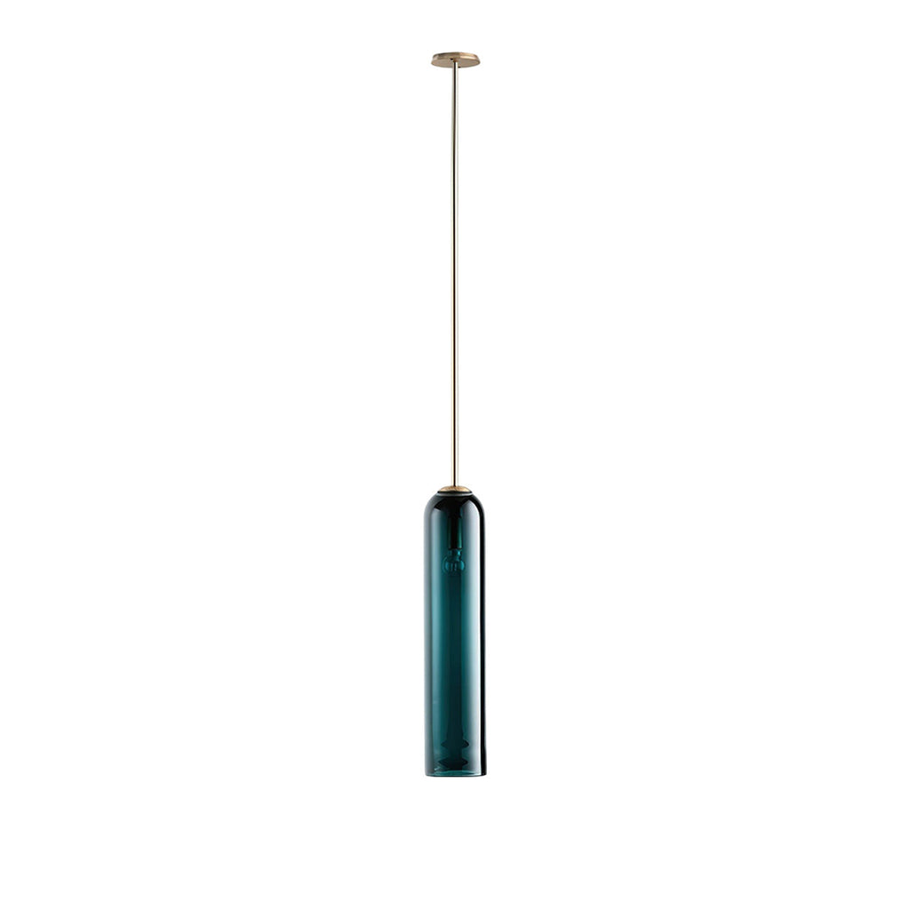 Mouth-Blown Long Tube Glass Pendant Light