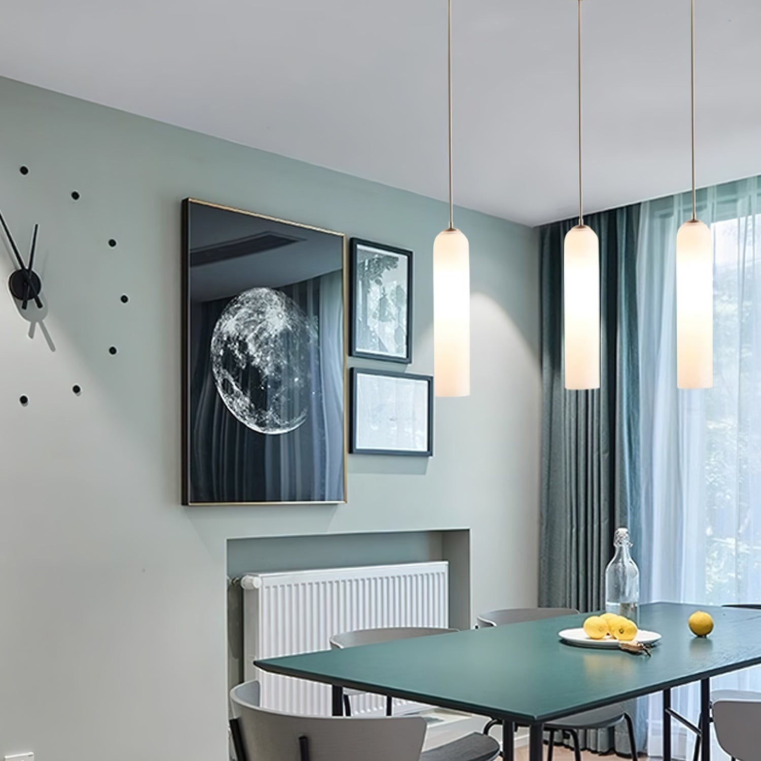 Mouth-Blown Long Tube Glass Pendant Light