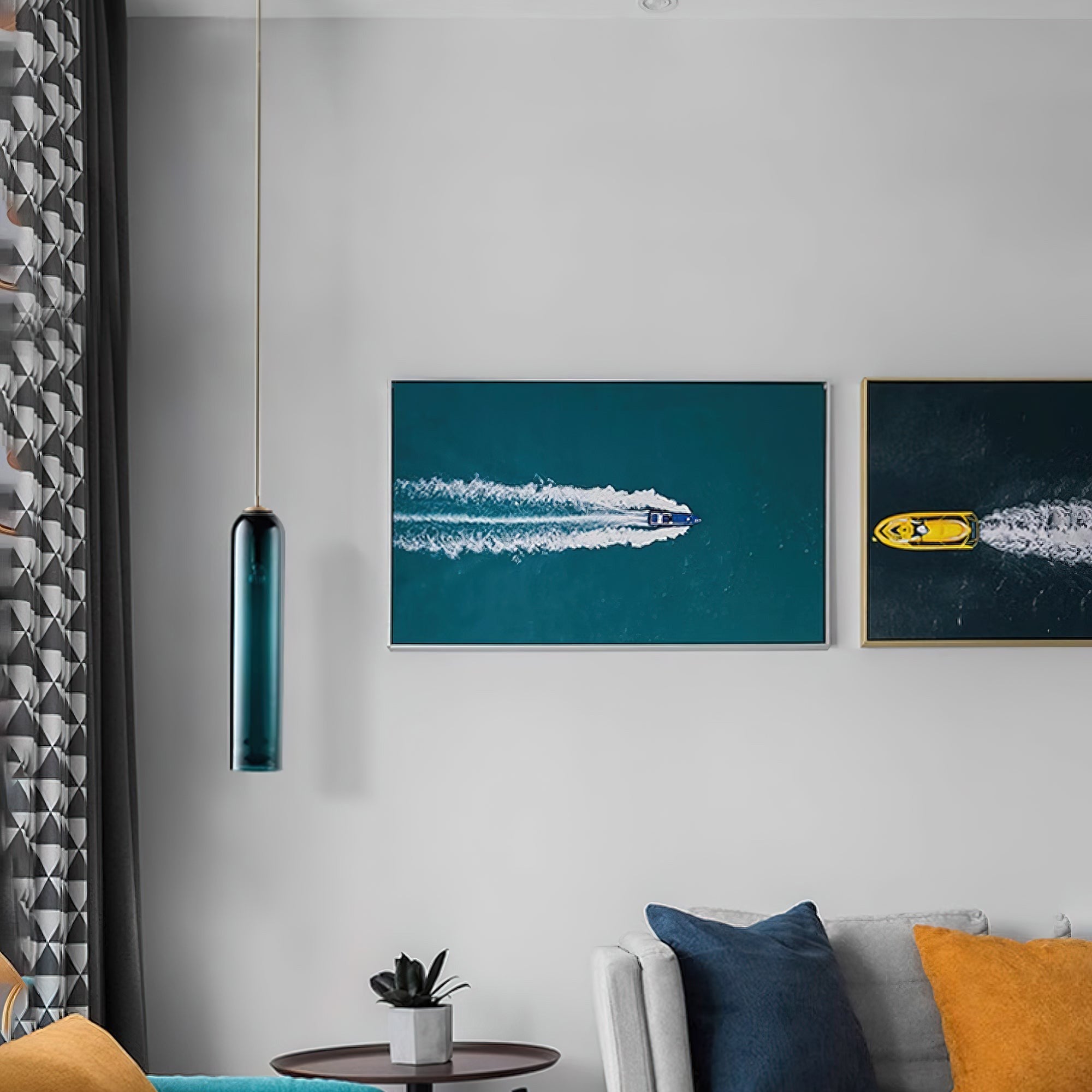 Mouth-Blown Long Tube Glass Pendant Light
