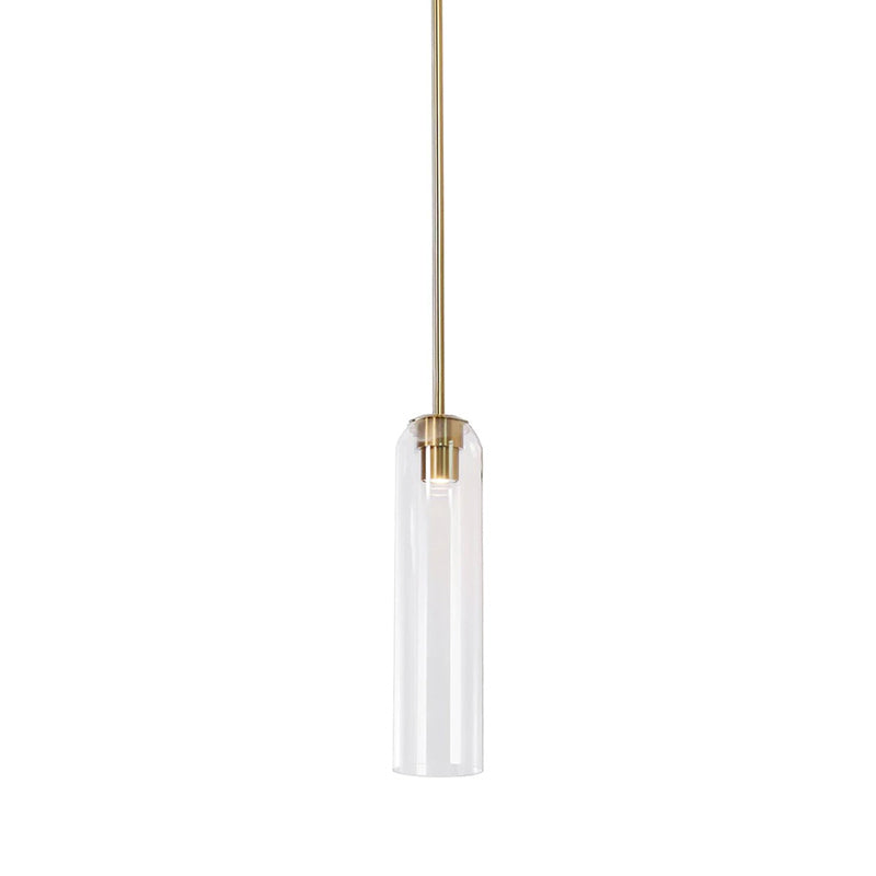 Mouth-Blown Long Tube Glass Pendant Light