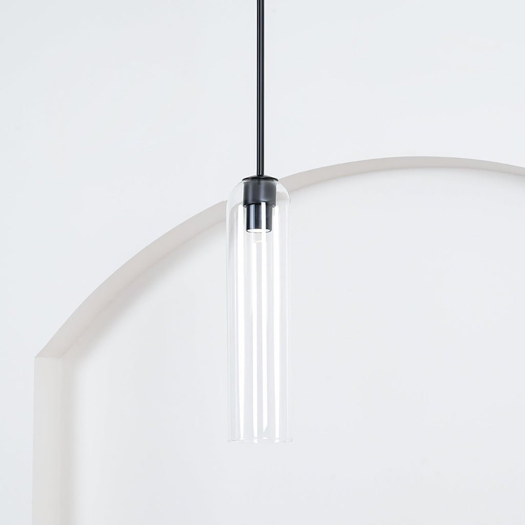 Mouth-Blown Long Tube Glass Pendant Light