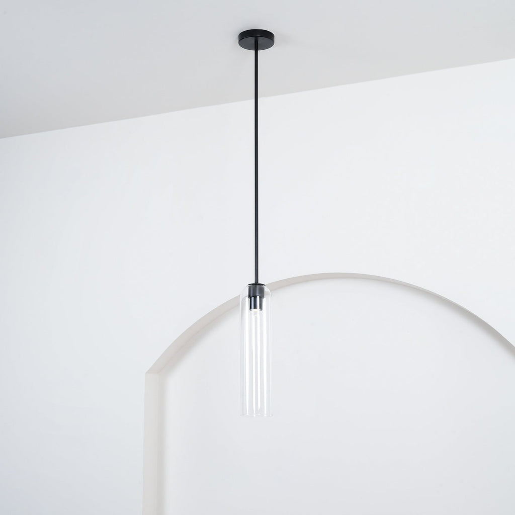 Mouth-Blown Long Tube Glass Pendant Light