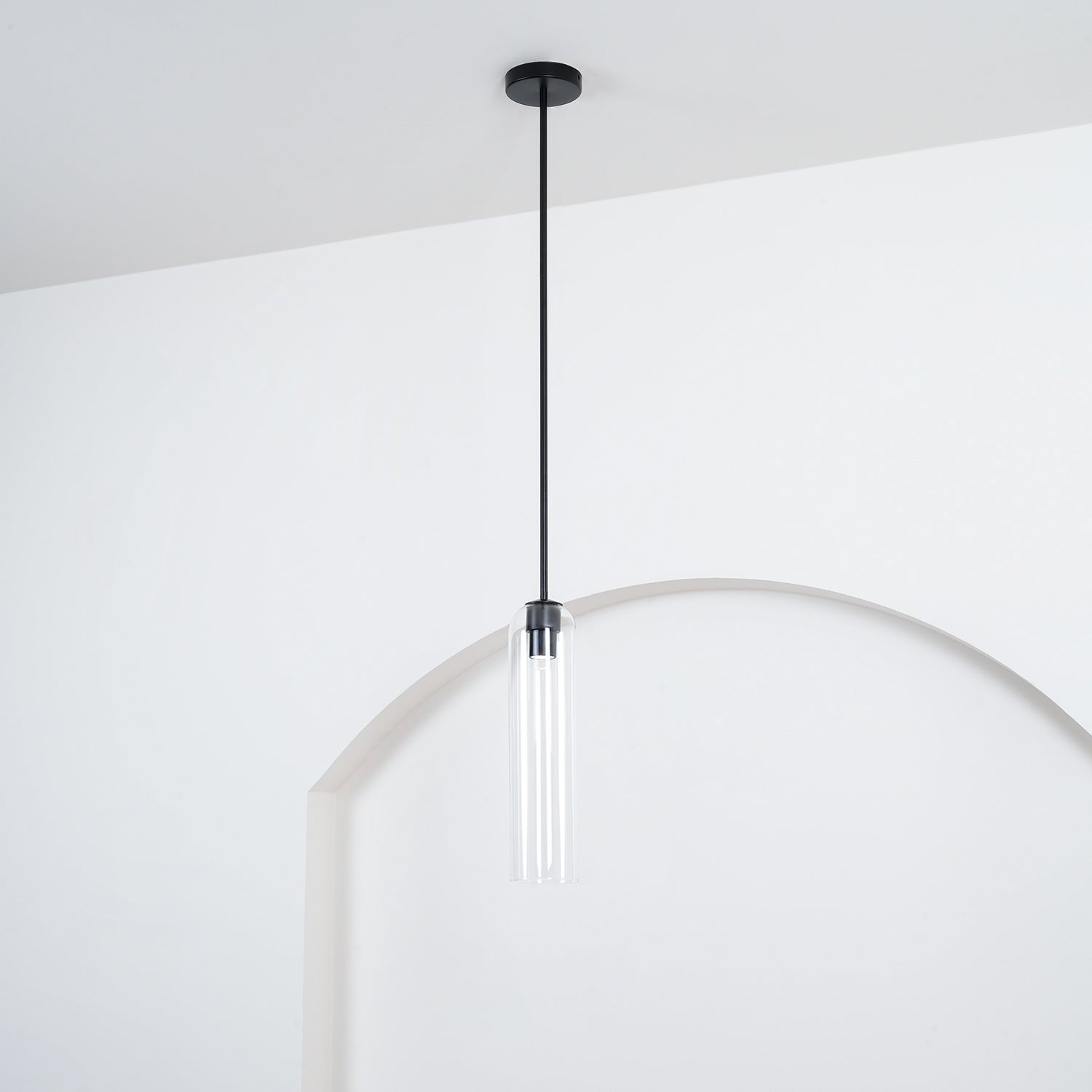 Mouth-Blown Long Tube Glass Pendant Light
