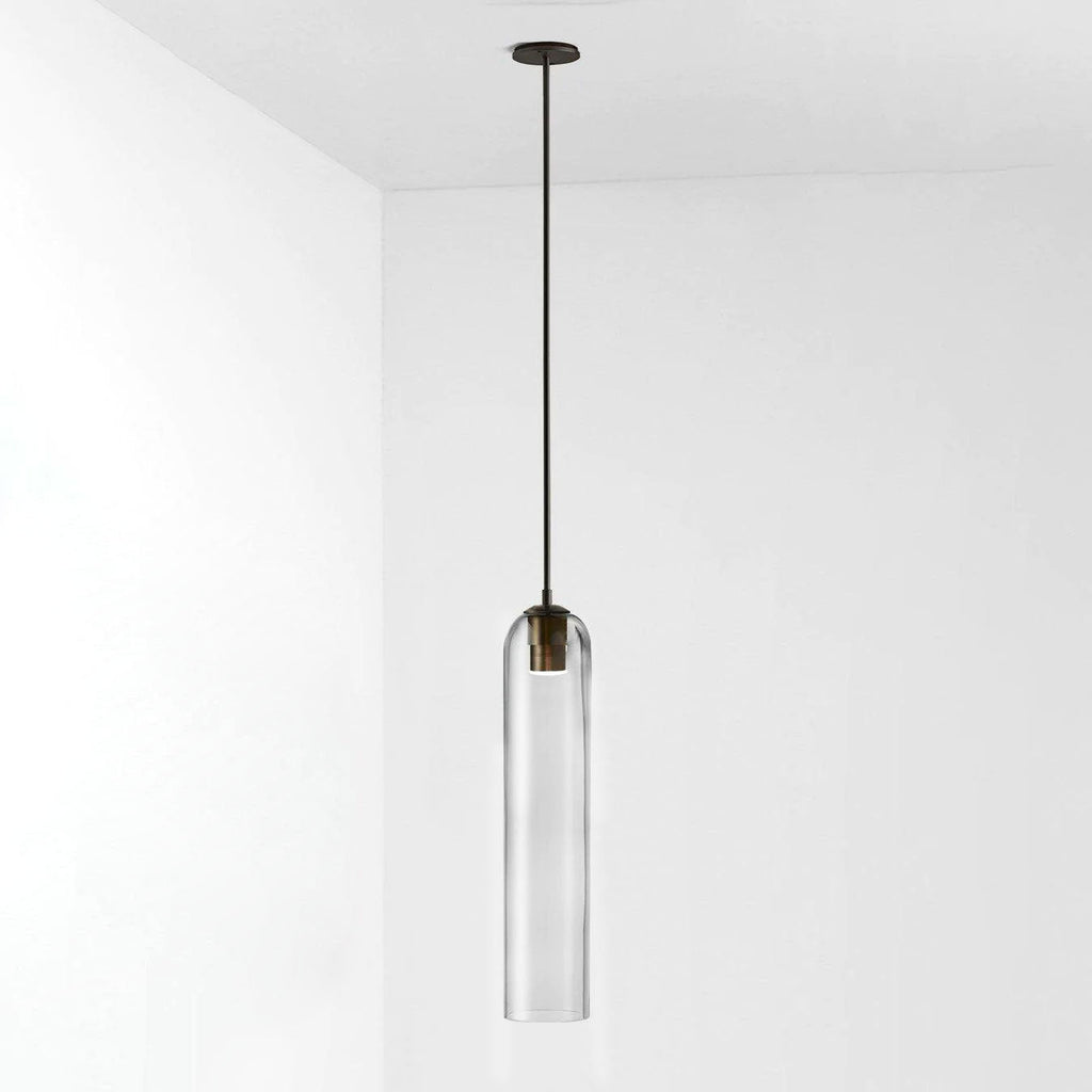 Mouth-Blown Long Tube Glass Pendant Light