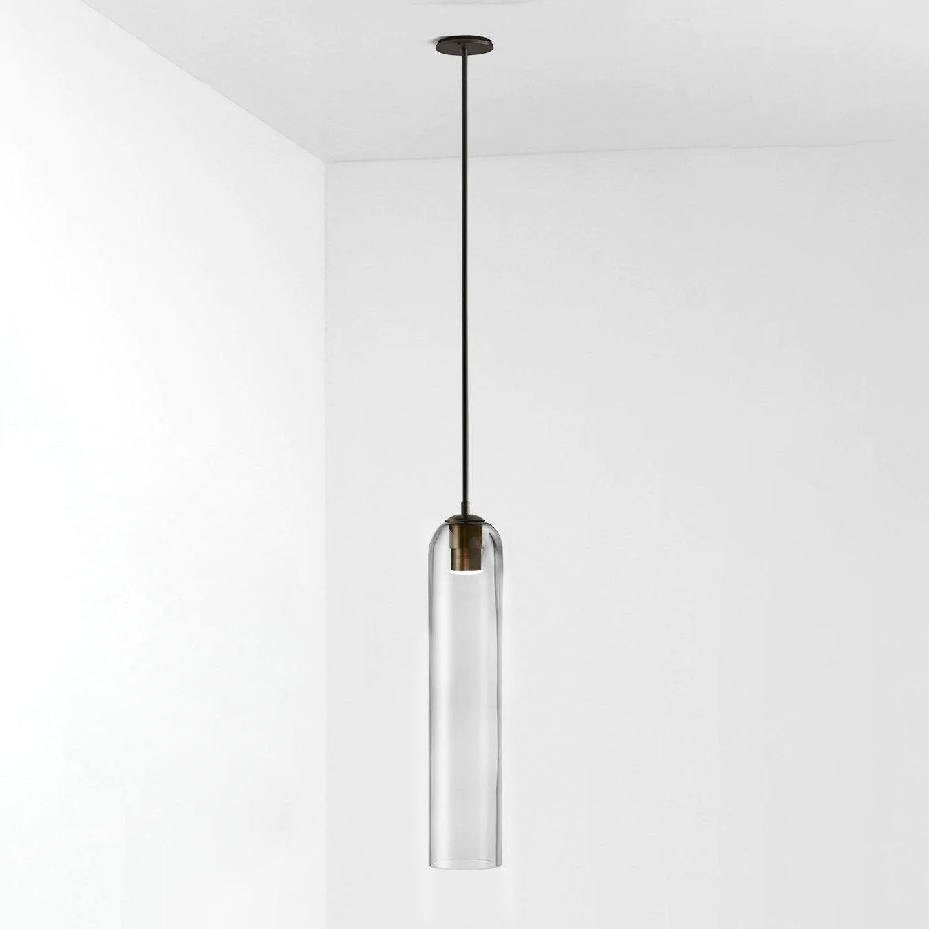 Mouth-Blown Long Tube Glass Pendant Light