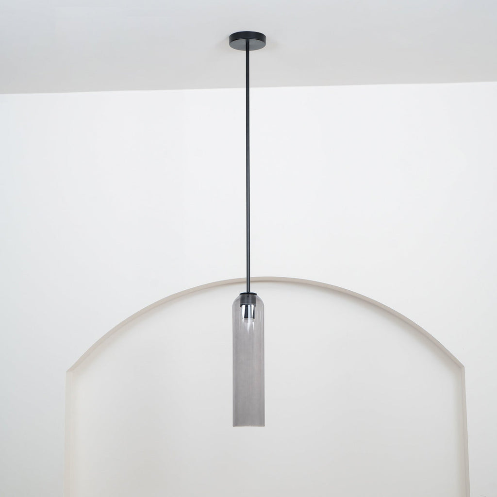 Mouth-Blown Long Tube Glass Pendant Light