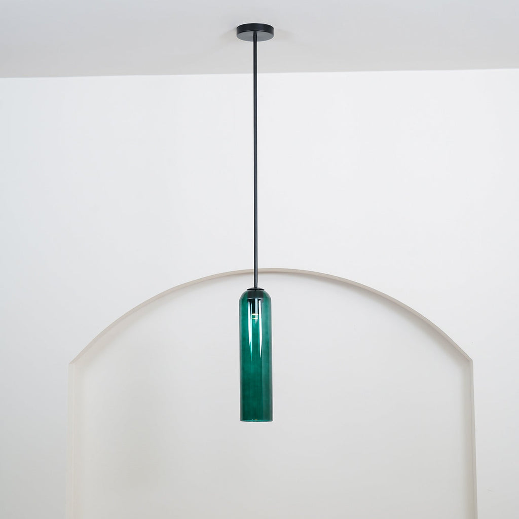 Mouth-Blown Long Tube Glass Pendant Light