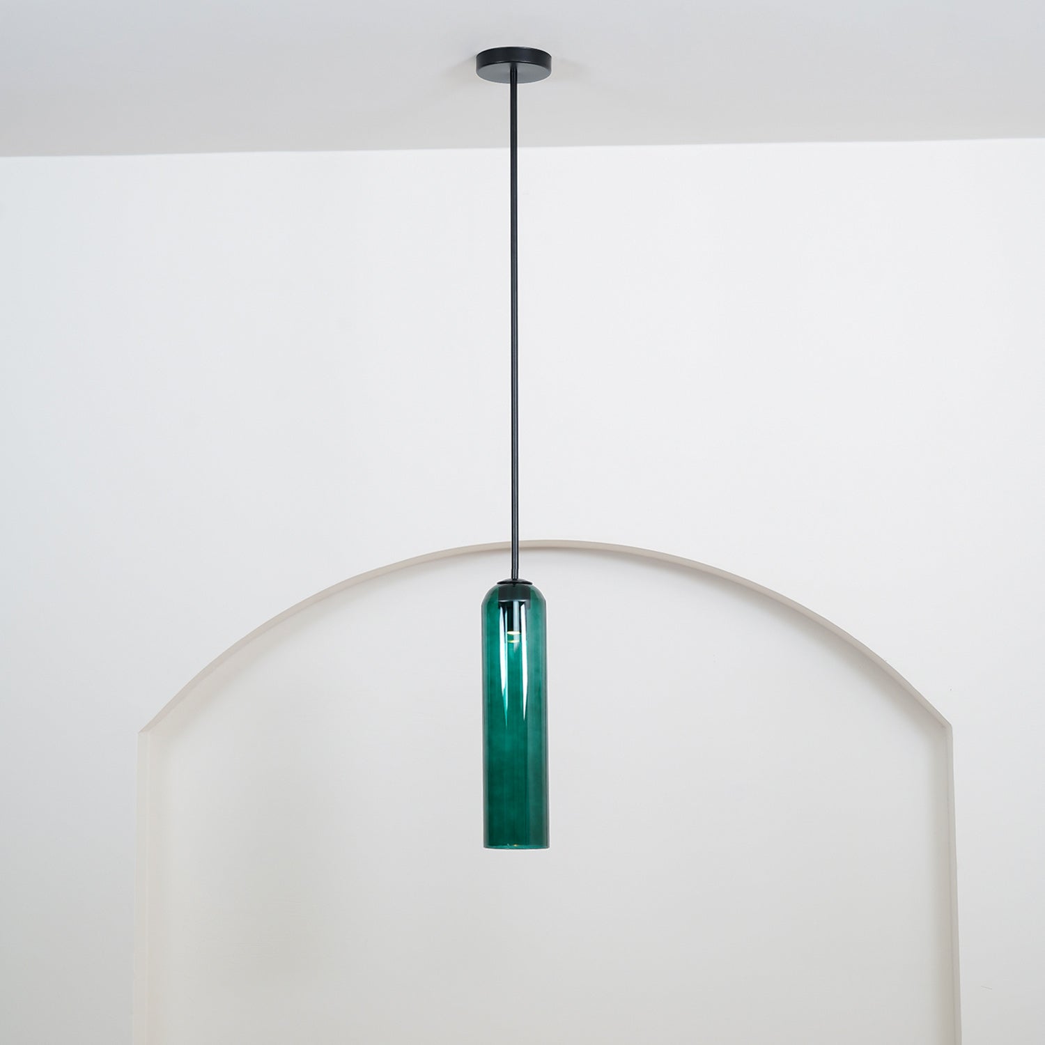 Mouth-Blown Long Tube Glass Pendant Light