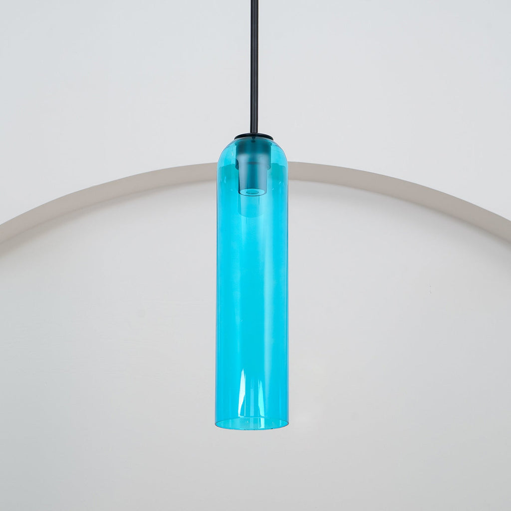 Mouth-Blown Long Tube Glass Pendant Light