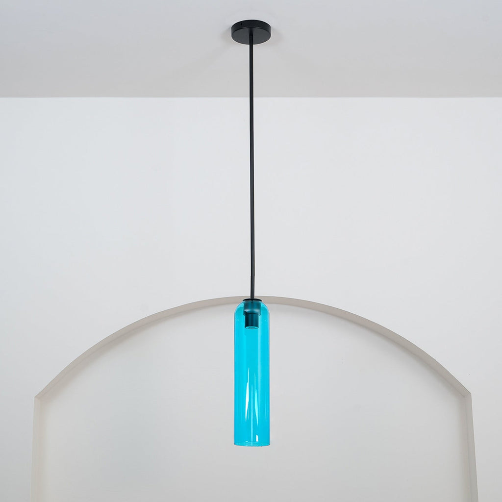 Mouth-Blown Long Tube Glass Pendant Light