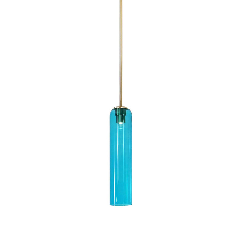 Mouth-Blown Long Tube Glass Pendant Light