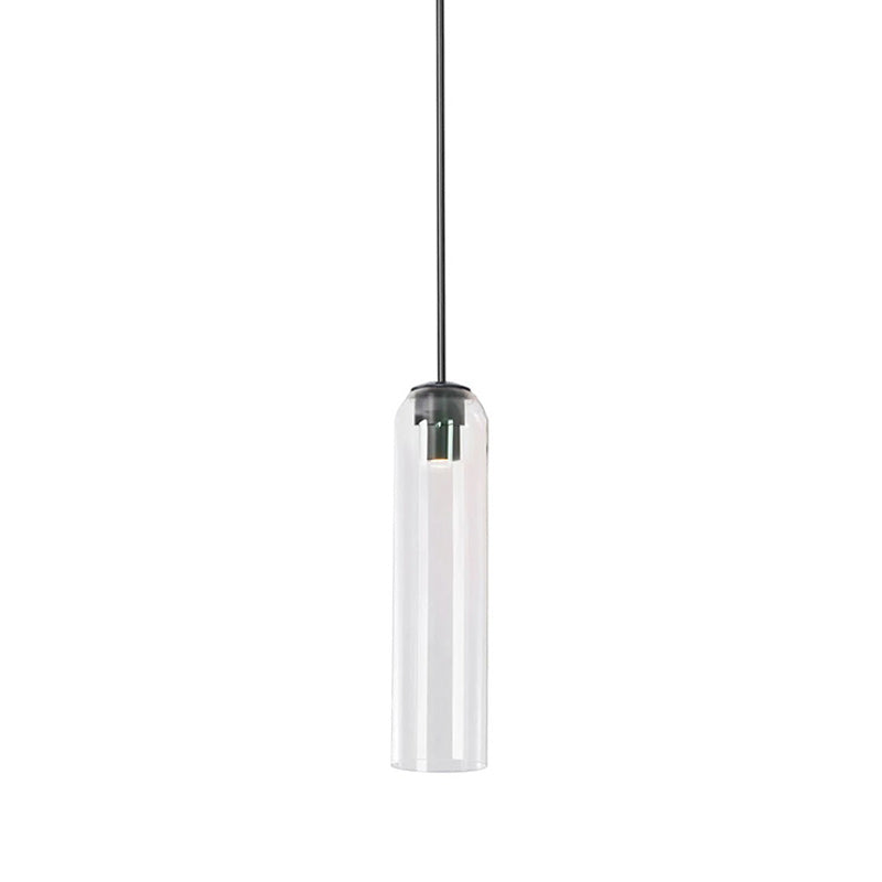 Mouth-Blown Long Tube Glass Pendant Light