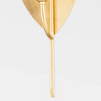 Brass Leaf Exposed-Bulb Wall Sconce
