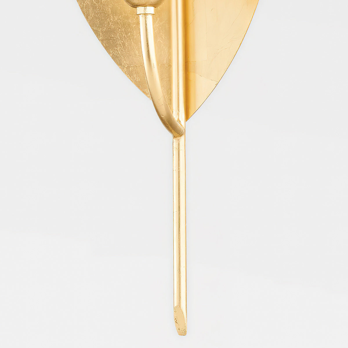 Brass Leaf Exposed-Bulb Wall Sconce