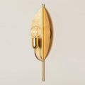 Brass Leaf Exposed-Bulb Wall Sconce