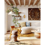 Brass Leaf Exposed-Bulb Wall Sconce
