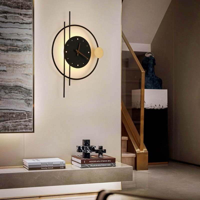 Loriva: Round LED Wall Light in Clock Design – for Bedrooms & Living Rooms
