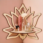 LotusForm: Modern Wall Shelf – Stable, Stylish & Floating in Floral Design for Office & Home