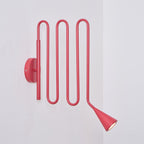 Curved Instrument-Inspired Metal Wall Lamp