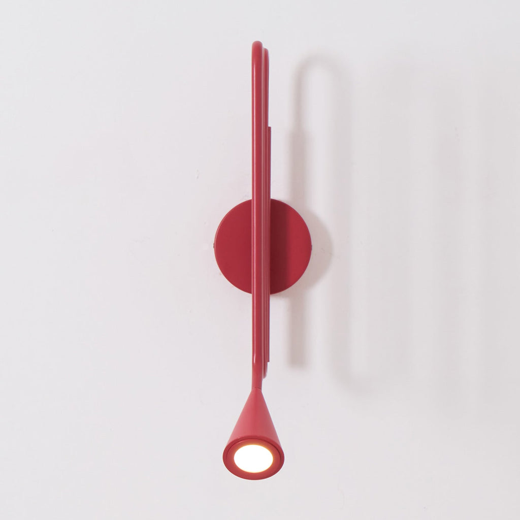 Curved Instrument-Inspired Metal Wall Lamp