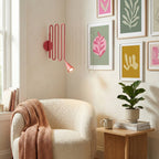 Curved Instrument-Inspired Metal Wall Lamp