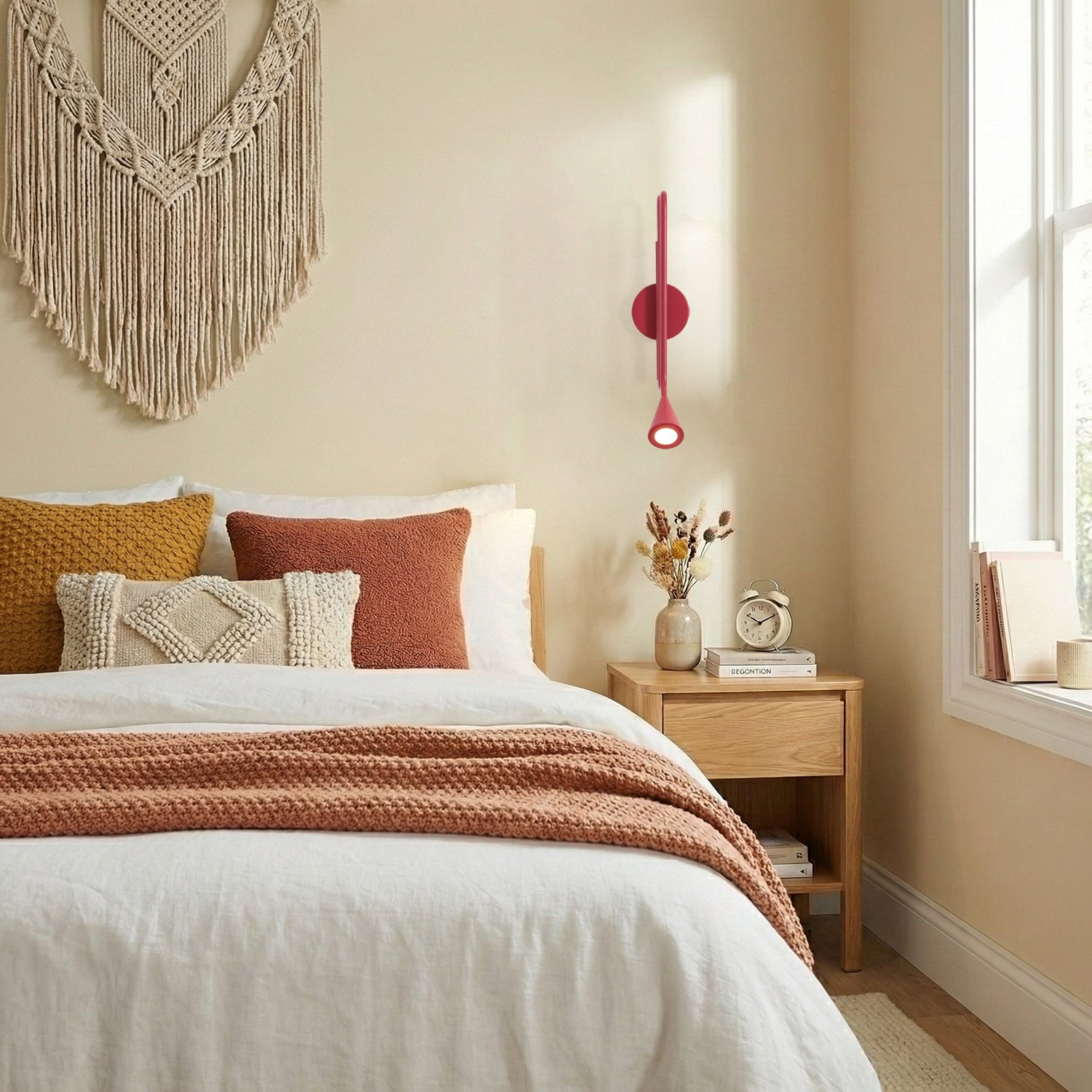 Curved Instrument-Inspired Metal Wall Lamp