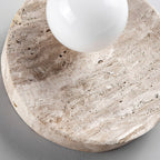 Travertine Moon Disc Wabi-Sabi Wall Lamp