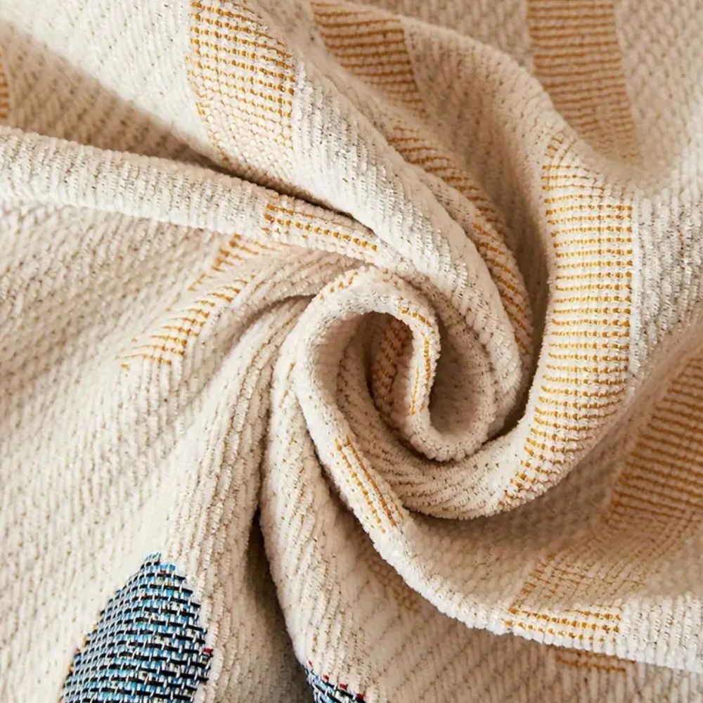 AirBlossom: Sofa Cover in Chenille Boho Design with Decorative Texture & Cozy Comfort – for Sofa & Living Room