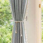 AiryCharm: Semi-Transparent Curtains in Stripe Look with Tassels – Decorative & Easy to Care for Living Areas