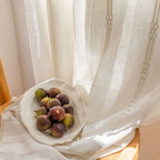 AiryCharm: Semi-Transparent Curtains in Stripe Look with Tassels – Decorative & Easy to Care for Living Areas