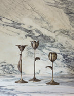 Olivia Candlestick Set | Handcrafted Bronze Floral Design