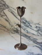 Olivia Candlestick Set | Handcrafted Bronze Floral Design