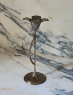 Olivia Candlestick Set | Handcrafted Bronze Floral Design