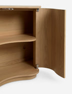 Cora Sideboard | Half-Moon Design, Natural Wood Grain
