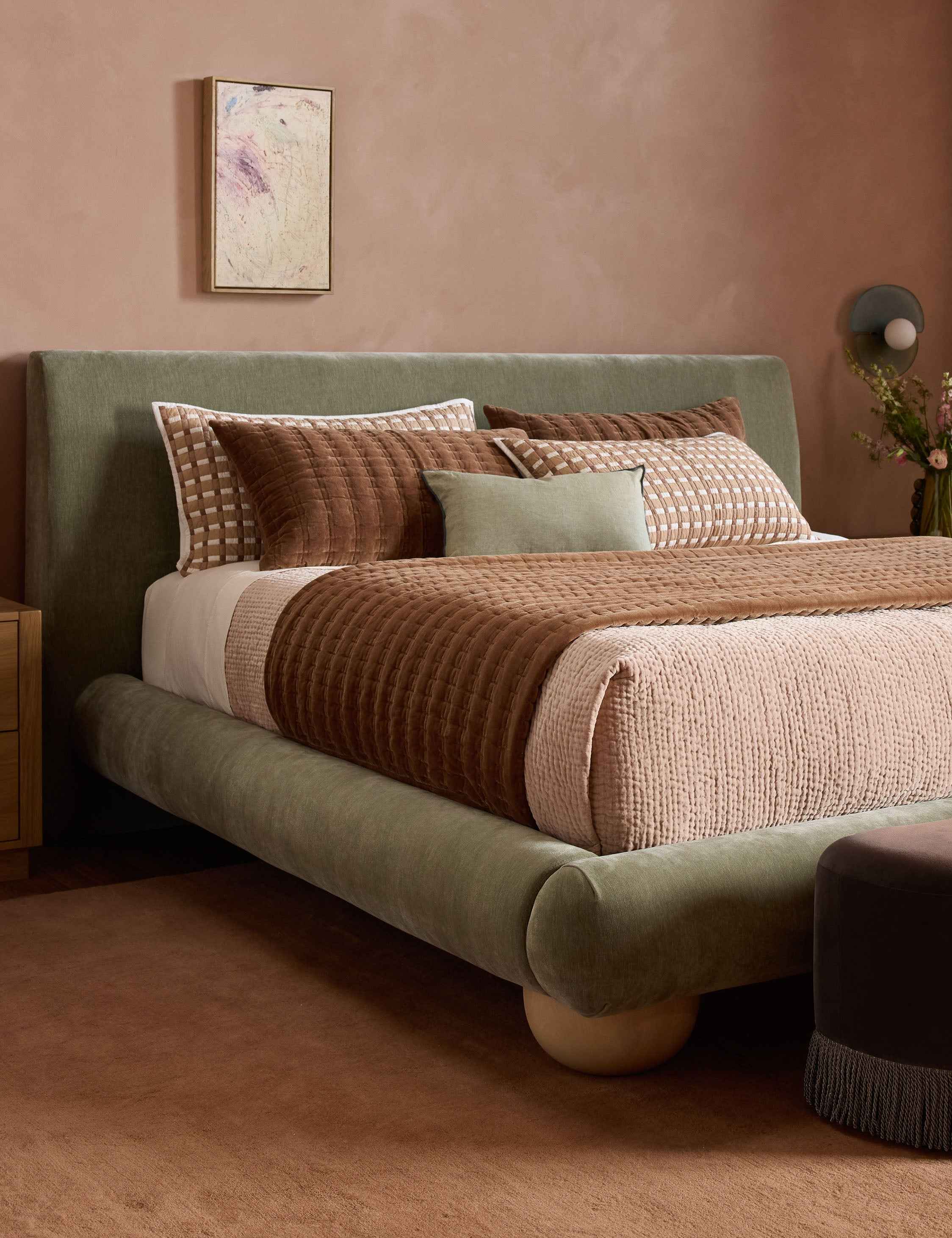 Astra Velvet Sham | Luxurious Quilted Texture